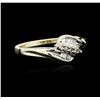 Image 1 : 10KT Yellow Gold 0.10 ctw Diamond Ring