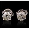 Image 1 : 14KT White Gold 1.39 ctw Diamond Stud Earrings