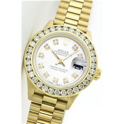 Rolex 18K Gold President 2.00 ctw Diamond Ladies Watch