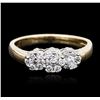Image 2 : 14KT Two-Tone Gold 0.35 ctw Diamond Ring