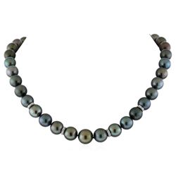 Tahitian Cultured Pearl Necklace With Diamond Clasp