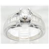 Image 1 : .95 ctw Diamond Ring - 14KT White Gold