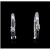 Image 1 : 14KT White Gold 0.04 ctw Diamond Earrings