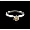 Image 1 : 14KT White Gold 0.70 ctw Round Cut Fancy Brown Diamond Solitaire Ring