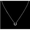 Image 2 : 0.10 ctw Diamond Necklace - 14KT White Gold