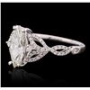 Image 2 : 14KT White Gold 1.16 ctw Diamond Ring
