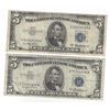 Image 1 : 1953 $5 Silver Certificate Currency Lot of 2