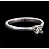 Image 2 : 14KT White Gold 0.18 ctw Diamond Solitaire Ring
