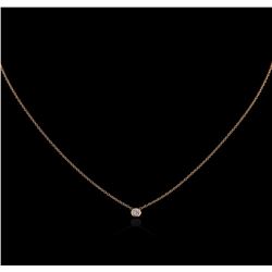0.09 ctw Diamond Necklace - 14KT Rose Gold
