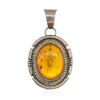 Image 1 : SILVER Amber Navajo Pendant