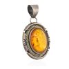 Image 2 : SILVER Amber Navajo Pendant