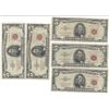 Image 1 : 1963 $5 Red Seal Bill Lot of 5