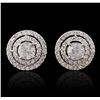 Image 1 : 14KT White Gold 2.58 ctw Diamond Earrings