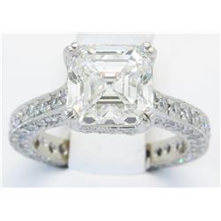 GIA Cert 3.24 ctw Diamond Ring - Platinum