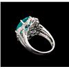 Image 3 : 5.19 ctw Apatite and Diamond Ring - 14KT White Gold