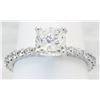Image 2 : 2.20 ctw Certified Diamond Ring - 14KT White Gold