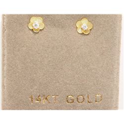 #5-14KT GOLD CUBIC ZIRCONIA & MOTHER OF PEARL