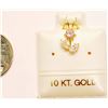 Image 1 : #13-10KT GOLD CUBIC ZIRCONIA FLOWER PENDANT