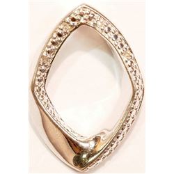 #16-STERLING SILVER DIAMOND PENDANT