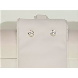 #17-14KT GOLD CUBIC ZIRCONIA EARRINGS