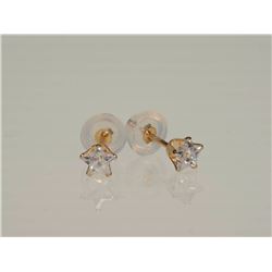 #18-14K GOLD STAR EARRINGS