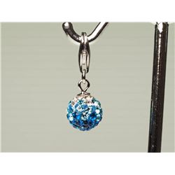 #22-STERLING SILVER CUBIC CRYSTAL CLIP-ON