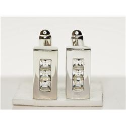 #35-GENTS CUFFLINKS GENUINE SWAROVSKI CRYSTALS