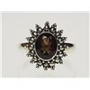 Image 1 : #37-STERLING SILVER SMOKEY QUARTZ RING