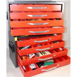 2PC. 4 DRAWER METAL/PLASTIC ORGANIZER