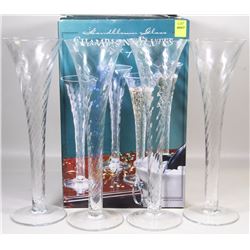 SET OF 4 CHAMPANGE FLUTES