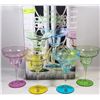 Image 1 : SET OF 4 HAND PAINTED MARGARITA GLASSES