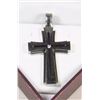 Image 1 : STAINLESS STEEL MENS DIAMOND CROSS PENDANT