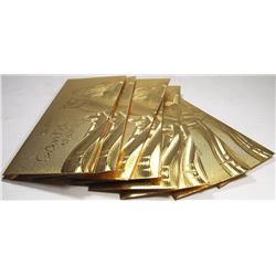 PACK OF 10 24K GOLD SANTA CLAUSE ENVELOPES