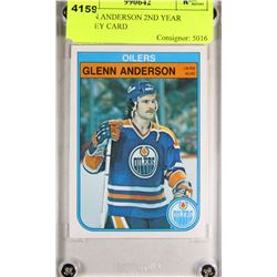 GLENN ANDERSON 2ND YEAR HOCKEY CARD