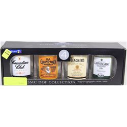 NEW PACK OF WHISKEY TUMBLER GLASSES INCL. LABELS