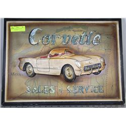 CORVETTE WOOD SALES AND SERVICE PLAQUE