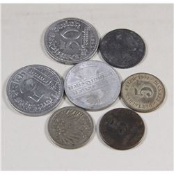 UNAUTHENTICATED 7 GERMAN COINS