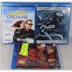 LOT OF 3 BLUERAY MOVIES