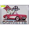 Image 1 : METAL 1957 CORVETTE SIGN 18"X12"