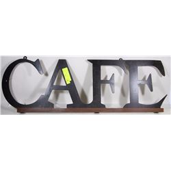 NEW HANGING METAL SIGN " CAFE" 10"X30"