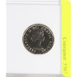 1960 CANADA 5 CENTS ANACS MS65