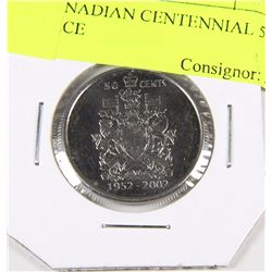 2002 CANADIAN CENTENNIAL 50 CENT PIECE