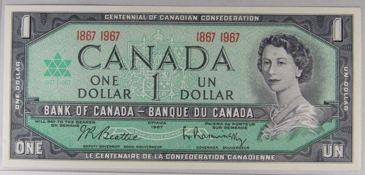 18671967 BANK OF CANADA CENTENNIAL 1 DOLLAR