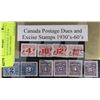 Image 1 : 1930-60'S CANADA 10 POSTAGE DUE & EXCISE STAMPS
