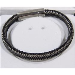 STAINLESS STEEL MENS CORD BRACELET