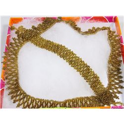 GOLD BEAD FASHION NECKLACE & BRACELET SET
