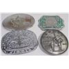 Image 1 : LOT OF FOUR BELT BUCKLES INCLUDING MOUNTIE QUARTER