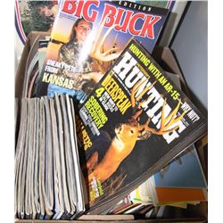 BOX OF 90 HUNTING MAGAZINES AND VINTAGE HUNTING
