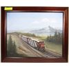 Image 1 : FRAMED OIL PAINTING SIGNED BY B.KIERES CN TRAIN