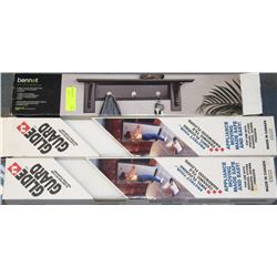 LOT OF TWO GLIDE GUARD KITS & SHELF WITH COAT